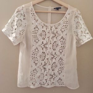 American Eagle crochet summer top Sz M